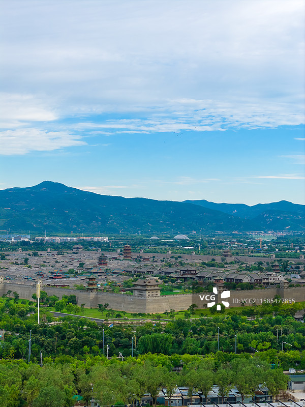 太原古县城航拍图片素材