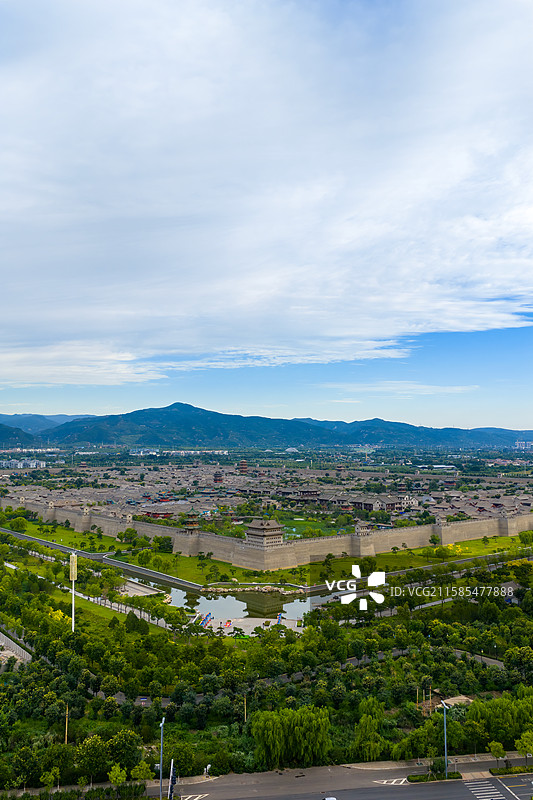 太原古县城航拍图片素材