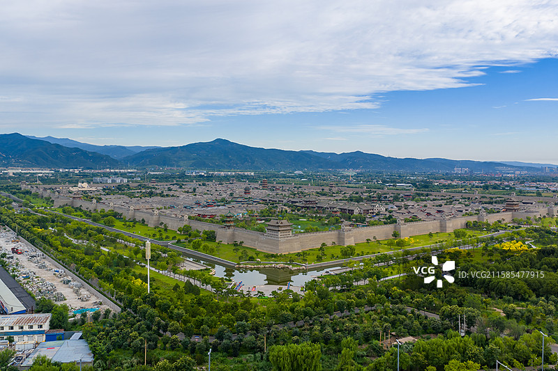 太原古县城航拍图片素材