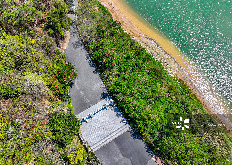 广东省肇庆市羚羊峡古栈道森林公园航拍图片素材