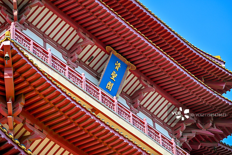 河南省开封市大相国寺航拍图片素材