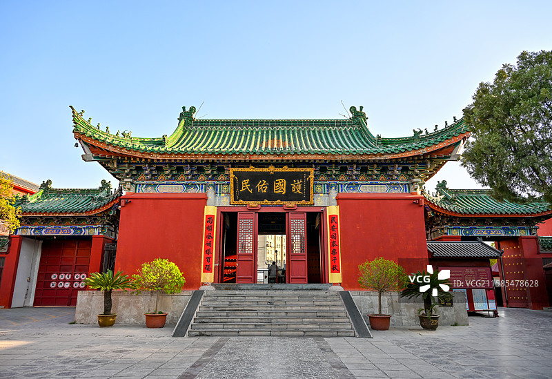 河南省开封市大相国寺航拍图片素材