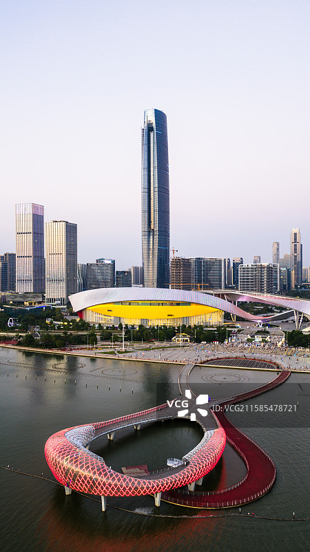 航拍苏州湾黄金湖岸旅游区图片素材
