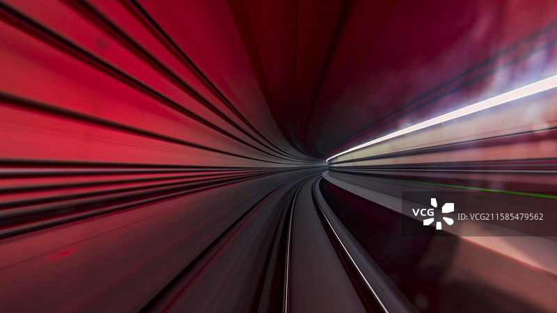 成都地铁-自动驾驶-时光隧道-科幻穿越图片素材