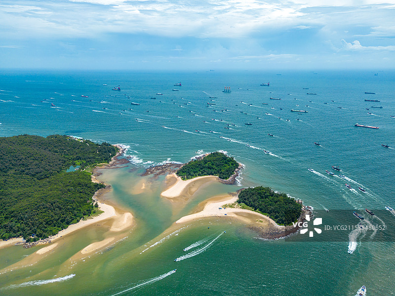海陵岛开渔节航拍风光，中国广东省阳江市海陵岛闸坡镇图片素材