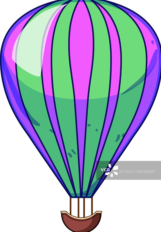 冒险热气球卡通图图片素材