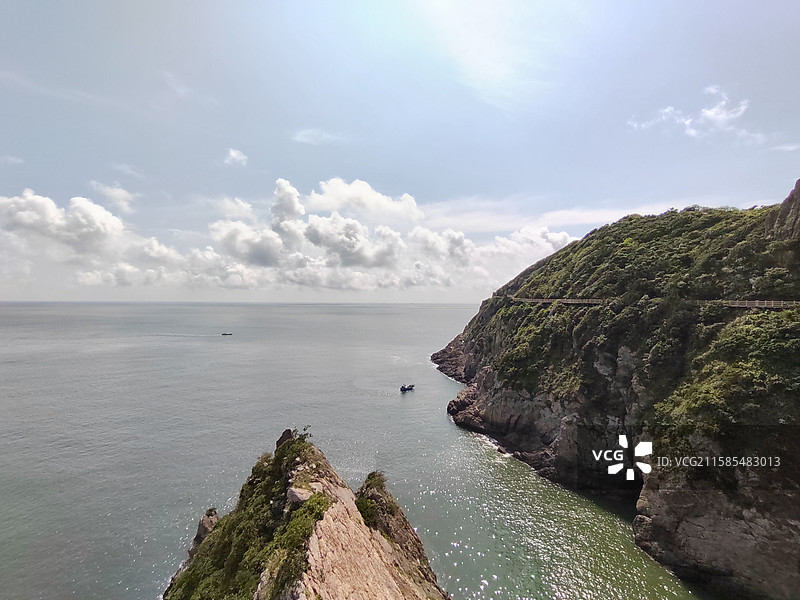 浙江台州上大陈岛乌沙头景色图片素材