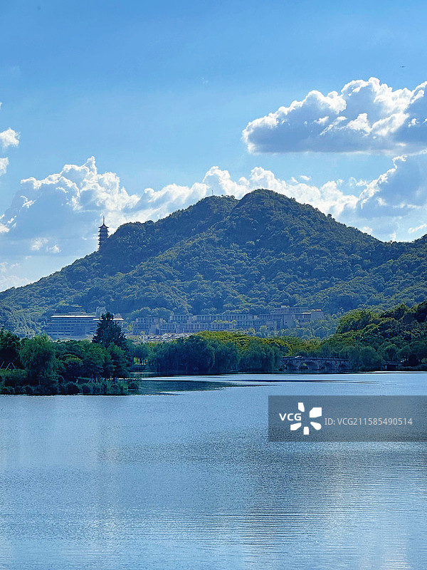 杭州湘湖跨湖桥景区图片素材