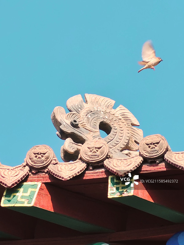 《檐上灵韵》——大武口集福寺图片素材