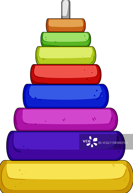 幼儿金字塔玩具卡通图案图片素材