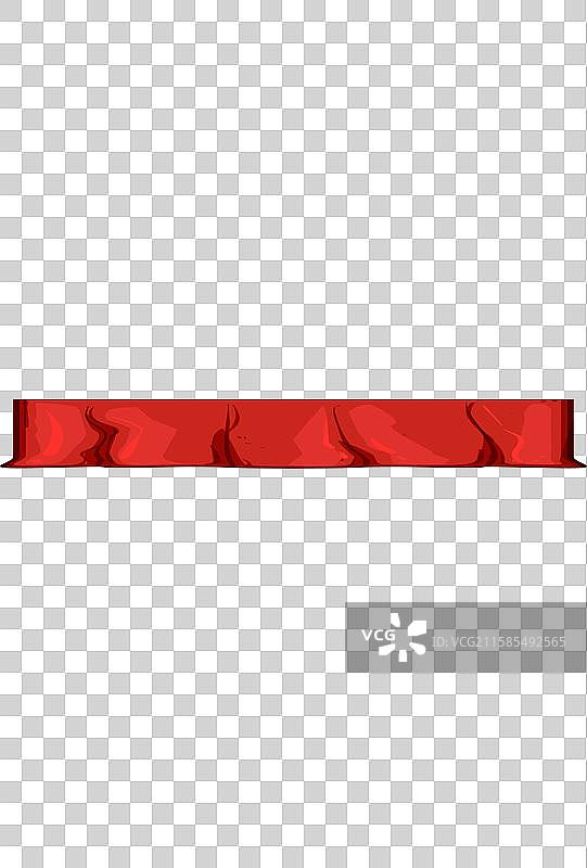 展示红色窗帘的卡通图案图片素材