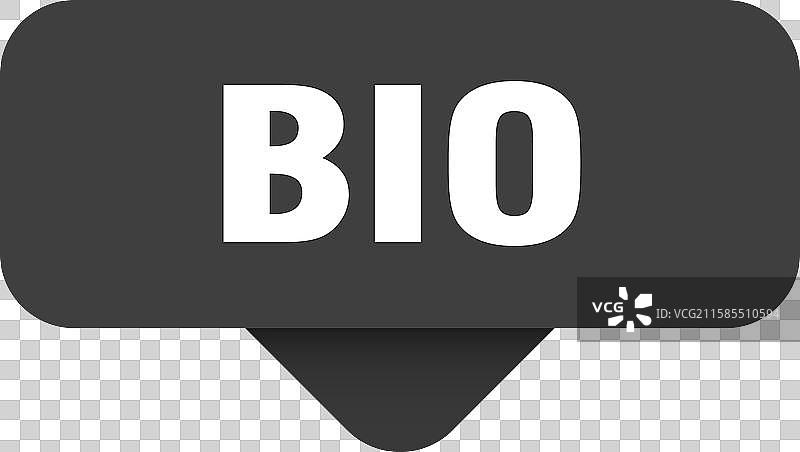 透明背景上的生物贴纸生物标志图片素材