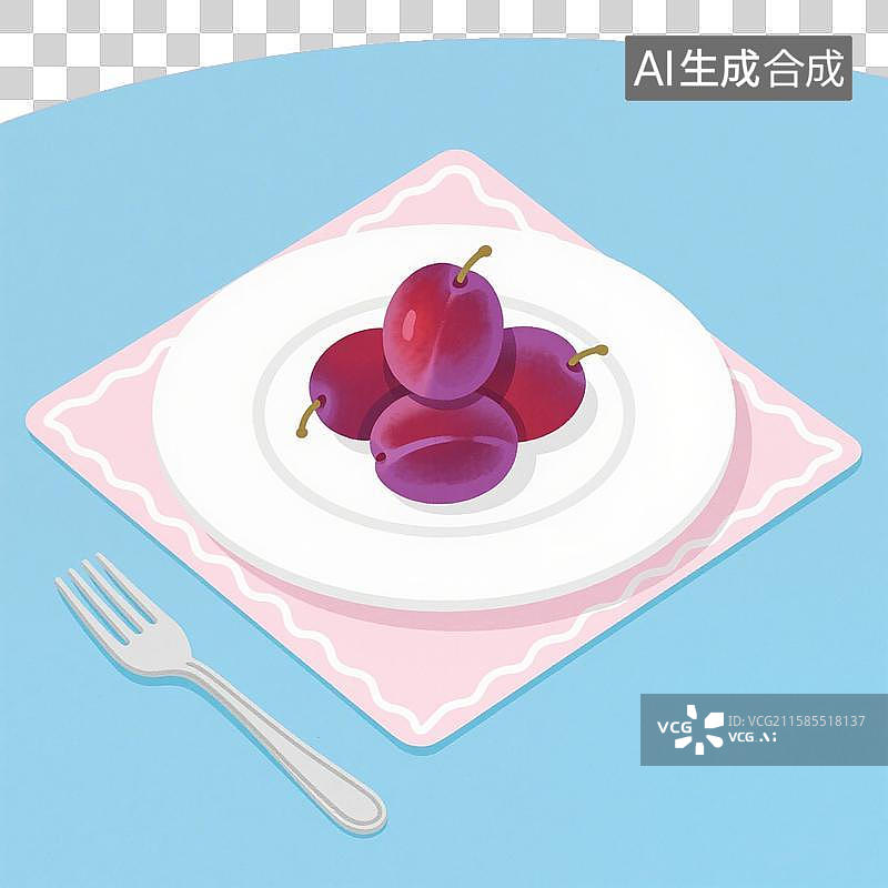 【AI数字艺术】水果-西梅图片素材