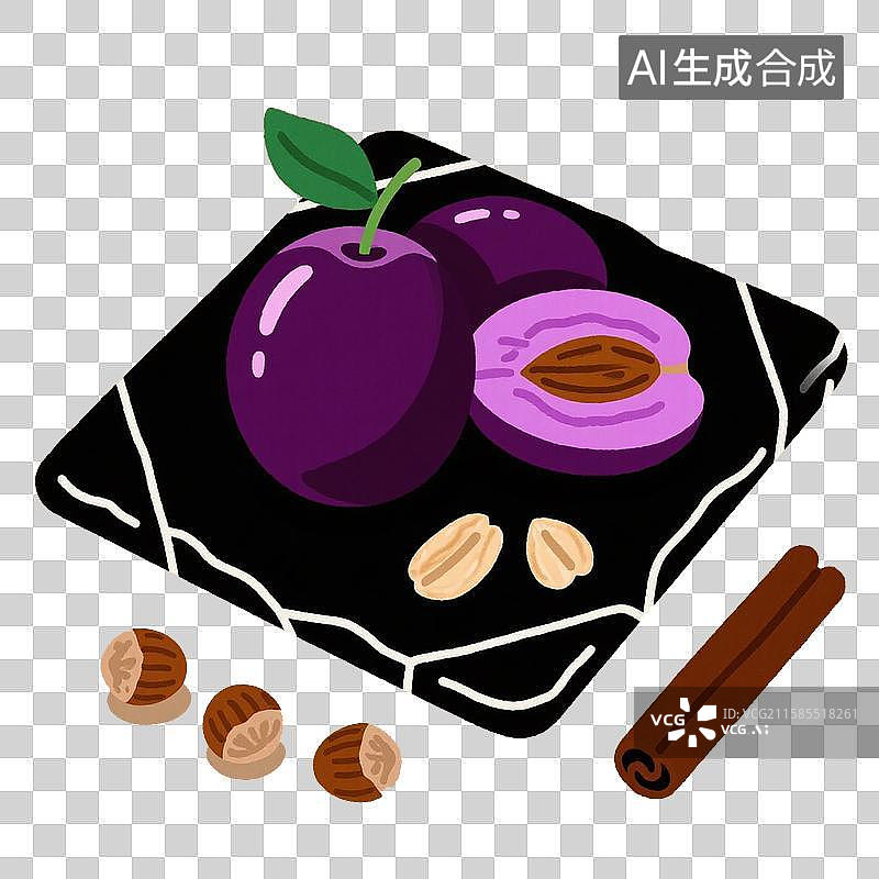 【AI数字艺术】水果-西梅图片素材