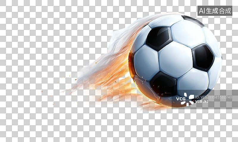 【AI数字艺术】火焰足球高速运动的动态瞬间图片素材