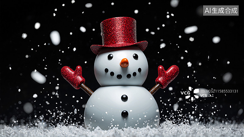 【AI数字艺术】雪人欢乐时光图片素材