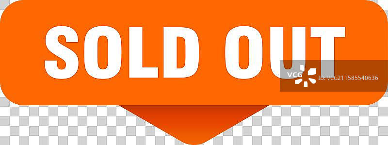 售罄贴纸 透明背景上的售罄标志图片素材
