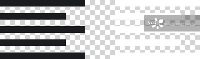 左对齐图标集，采用纯黑白色调图片素材