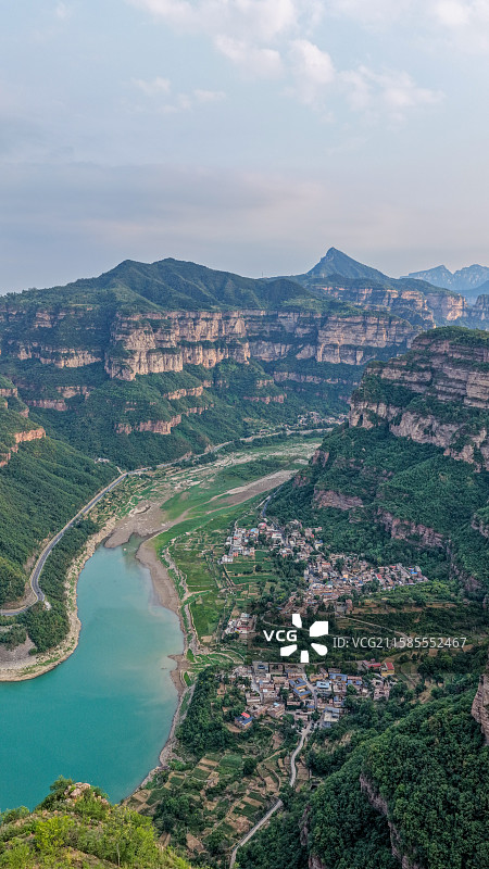 航拍河南省安阳市林州市太行山大峡谷风景区图片素材