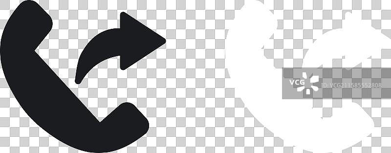 黑白实心的拨出图标集图片素材