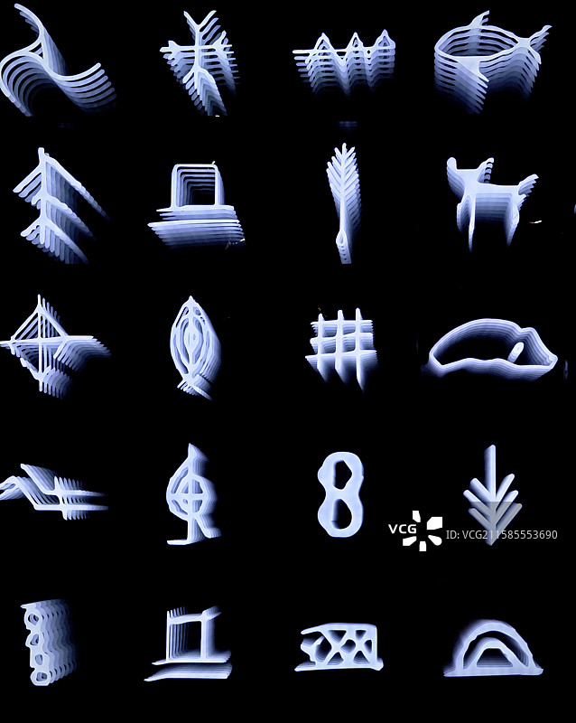 古代中国文明甲骨文字光电矢量图创意文化展览绘画美术字体静物图片素材