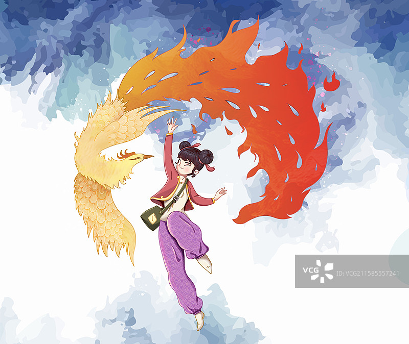 我的朋友火凤凰图片素材