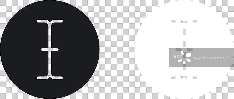 黑白实心光标文本图标集图片素材