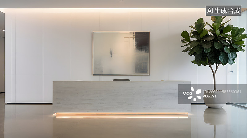 【AI数字艺术】现代简约接待区图片素材