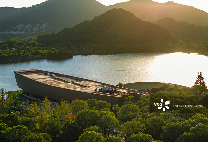 杭州湘湖跨湖桥遗址博物馆图片素材