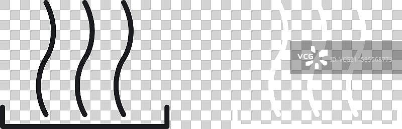 黑白色实心热量图标集图片素材