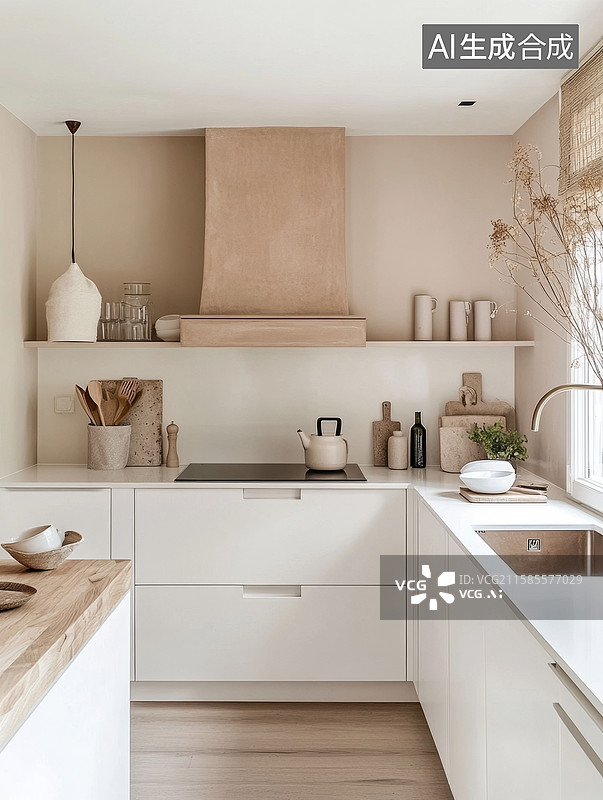 【AI数字艺术】现代简约厨房设计图片素材