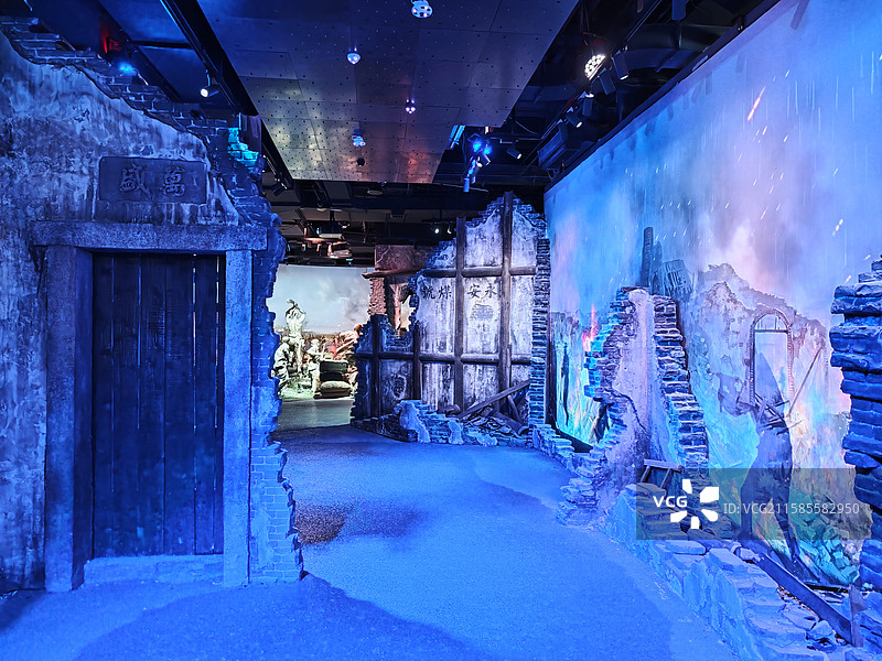 上海淞沪抗战纪念馆·中国军队国军英勇抗战场景复原展示图片素材