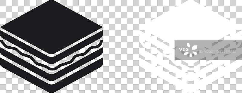 三明治图标集，采用纯黑白色设计图片素材