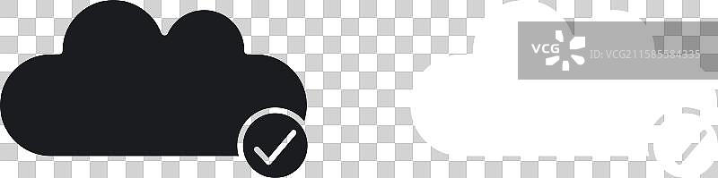 保存到驱动器图标集，采用纯黑白设计图片素材