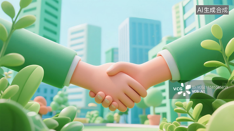 【AI数字艺术】环保合作图片素材