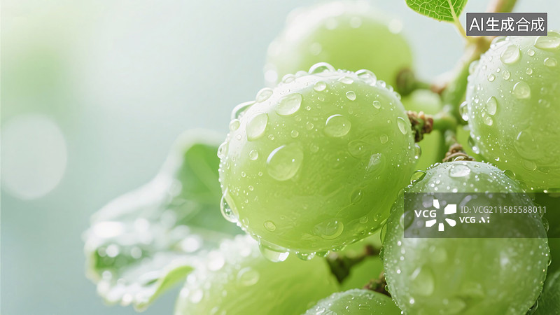 【AI数字艺术】青提鲜嫩图片素材