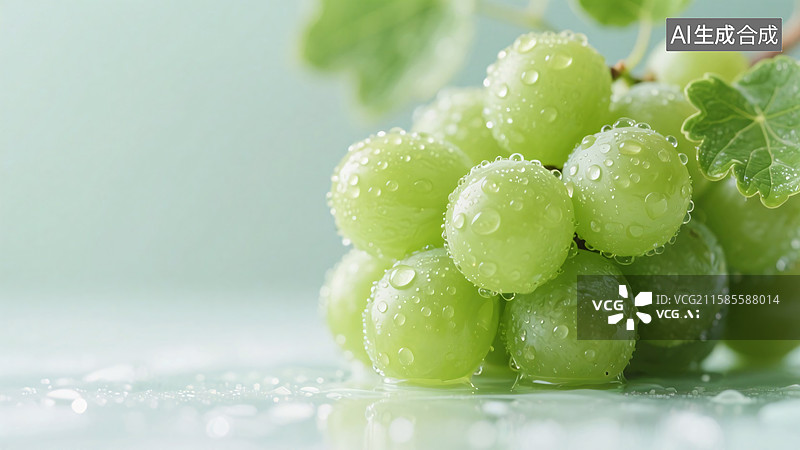 【AI数字艺术】青提鲜嫩图片素材