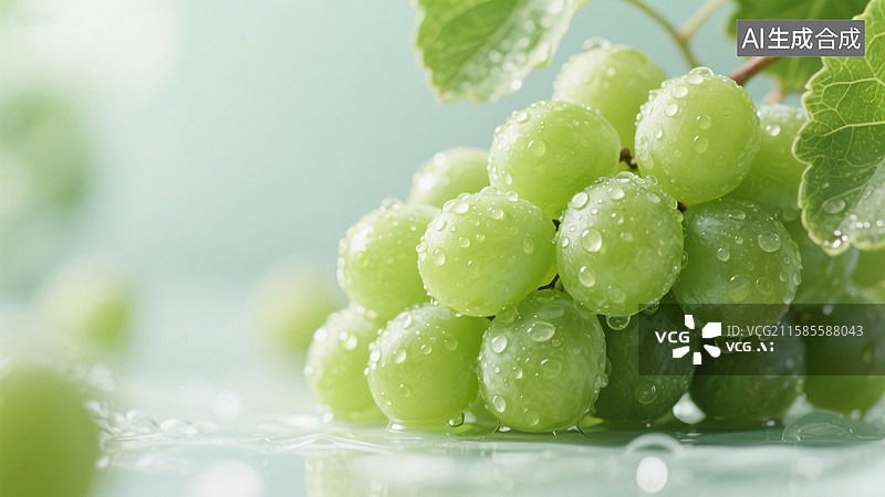 【AI数字艺术】青提鲜嫩图片素材