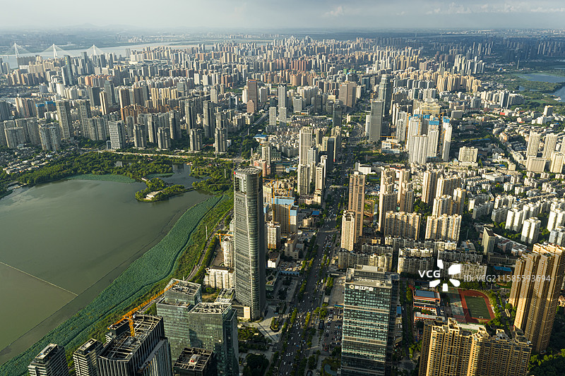 黄鹤楼楚河汉街东湖航拍图片素材