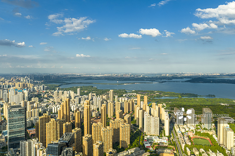 黄鹤楼楚河汉街东湖航拍图片素材