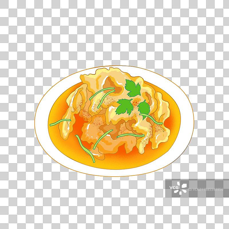 锅包肉插画图片素材