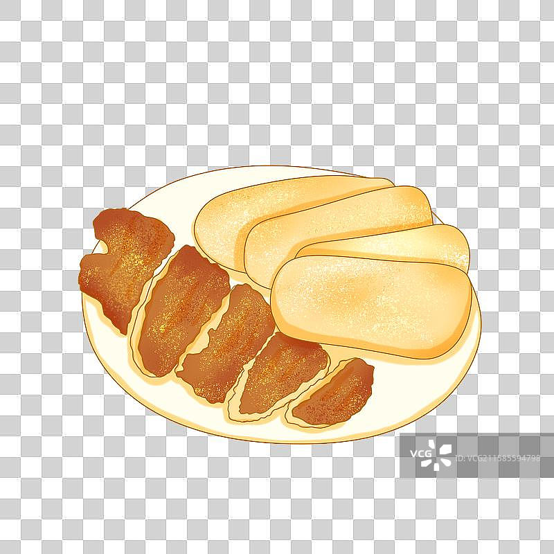 排骨年糕插画图片素材