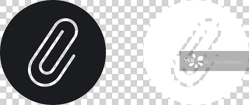 剪贴图标集，采用纯黑白色调图片素材