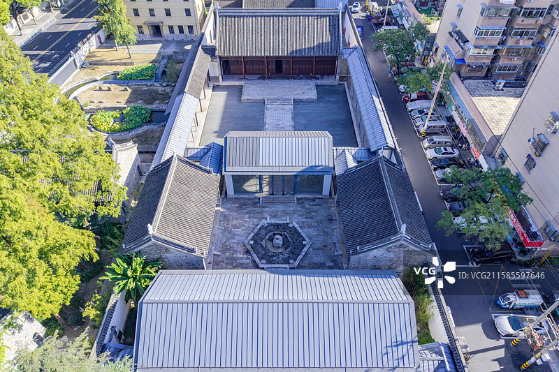 航拍南京李公祠图片素材