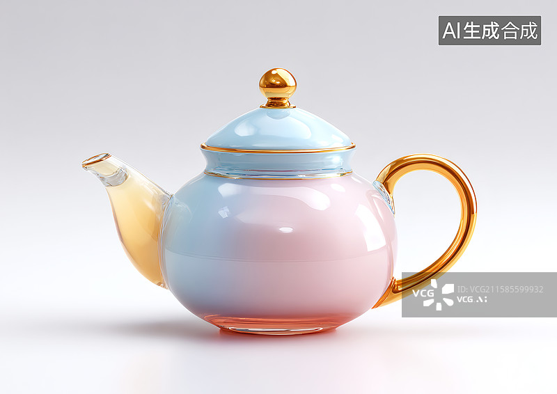 【AI数字艺术】一把3D卡通茶壶图片素材