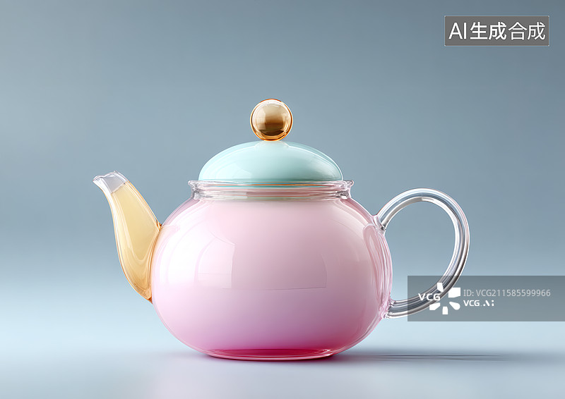 【AI数字艺术】一把3D卡通茶壶图片素材