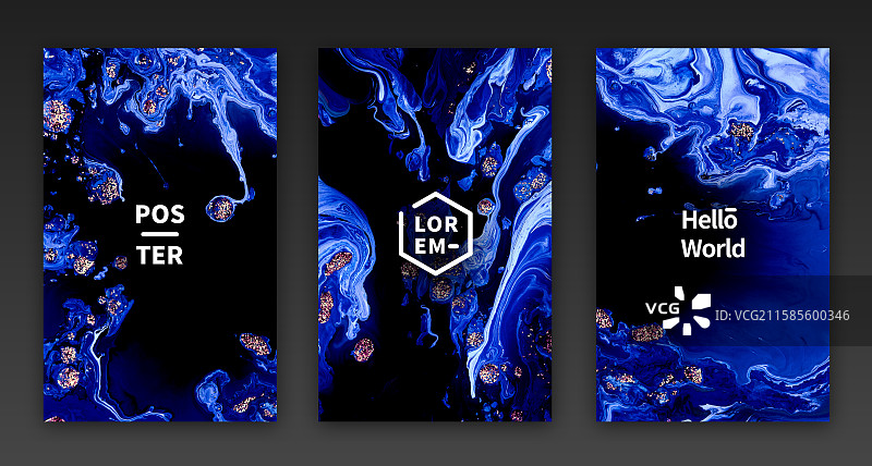 自然抽象流体艺术装饰海报图片素材