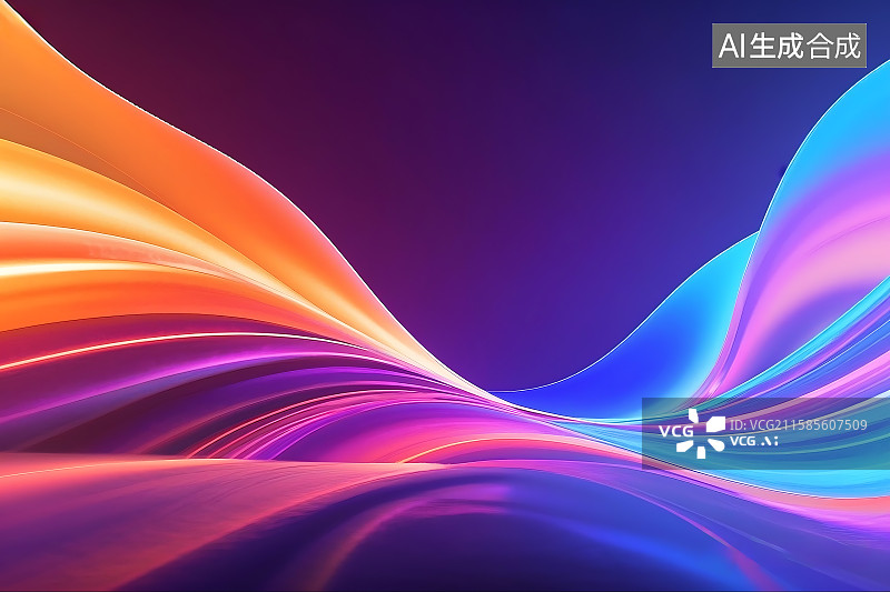 【AI数字艺术】商务海报背景素材 背板ppt 抽象色彩流动 未来科技插画 金融商业图片素材