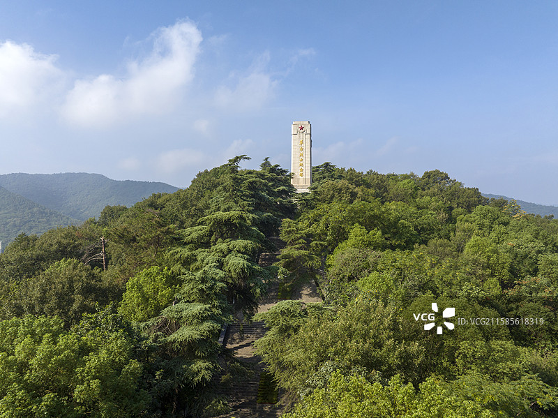 襄阳羊祜山革命烈士陵园纪念塔纪念碑自然风光图片素材