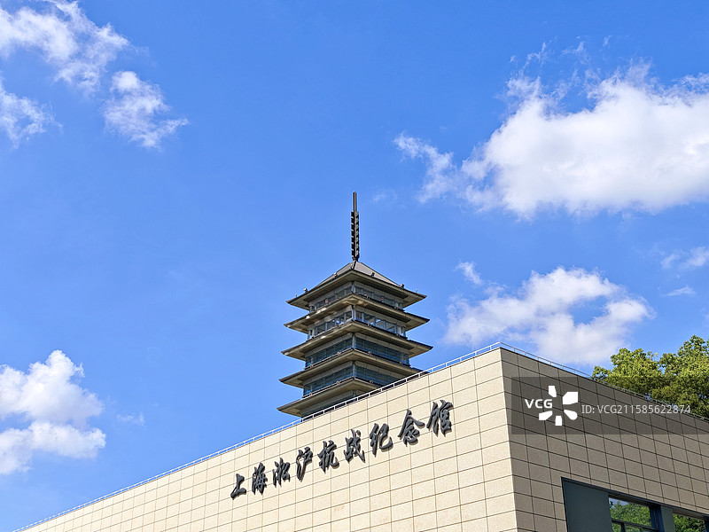 上海淞沪抗战纪念馆（位于上海淞沪抗战纪念公园内）图片素材